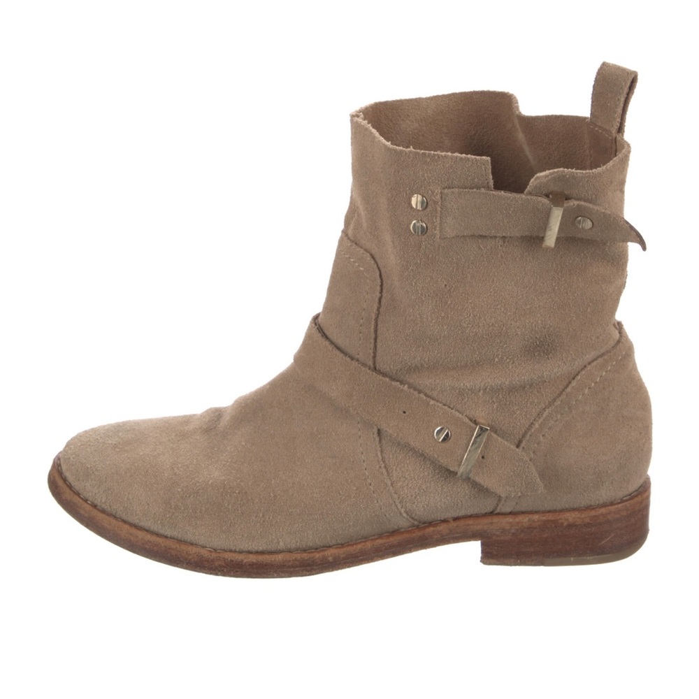 Suede Moto Boots
